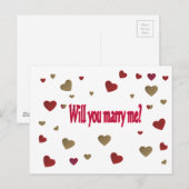 Wil je met me trouwen? briefkaart (Voorkant / Achterkant)