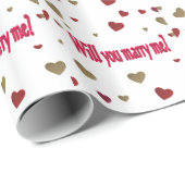 Wil je met me trouwen? cadeaupapier (Rol Hoek)