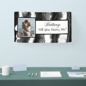 Wil je met me trouwen Custom naam voorstel    Spandoek (Beurs)