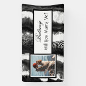 Wil je met me trouwen Custom naam voorstel    Spandoek (Verticaal)