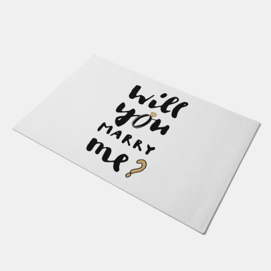 Wil je met me trouwen? deurmat (Schuin)