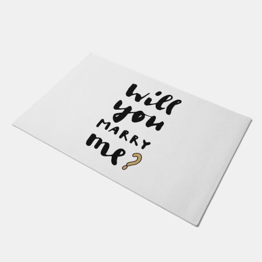 Wil je met me trouwen? deurmat (Schuin)