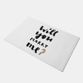 Wil je met me trouwen? deurmat (Schuin)