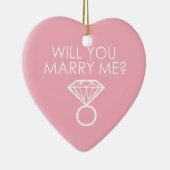 Wil je met me trouwen? Diamant Ring Keramisch Ornament (Rechts)