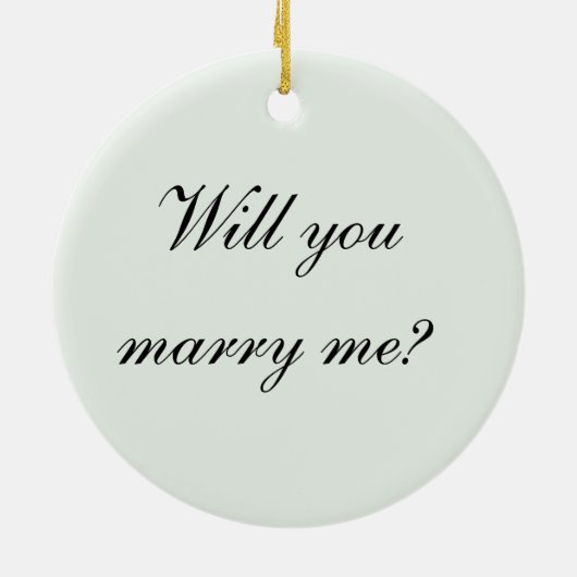 Wil je met me trouwen? Diamanten ring ornament (Achterkant)