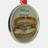 Wil je met me trouwen? Diamanten ring ornament (Rechts)