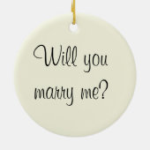 Wil je met me trouwen? Diamanten ring ornament (Achterkant)
