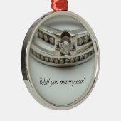 Wil je met me trouwen? Diamanten ring ornament (Rechts)