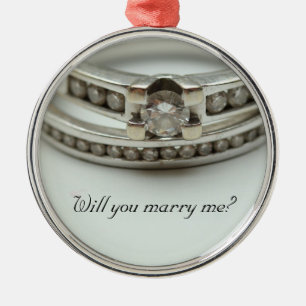 Wil je met me trouwen? Diamanten ring ornament