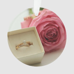 Wil je met me trouwen? Diamanten ring ornament