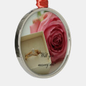 Wil je met me trouwen? Diamanten ring ornament (Rechts)