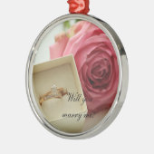 Wil je met me trouwen? Diamanten ring ornament (Links)