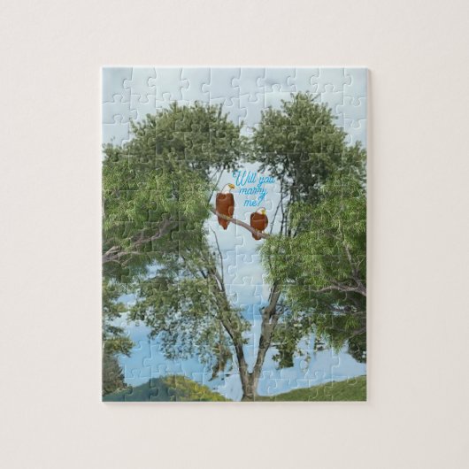 Wil je met me trouwen, Eagles in love, puzzel Legpuzzel (Verticaal)