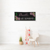 Wil je met me trouwen, Floral? Spandoek (Insitu)