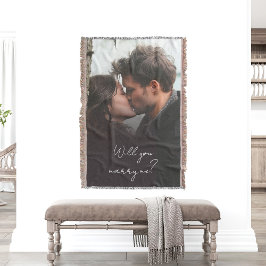 Wil je met me trouwen Foto bruiloft voorstel Deken