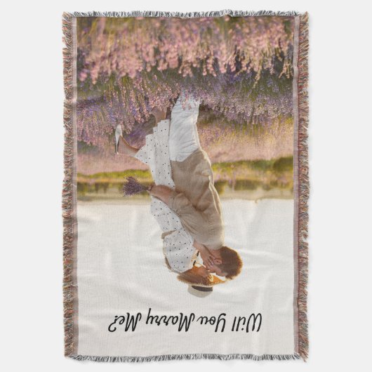 Wil je met me trouwen? Foto voorstel Deken (Voorkant Verticaal)