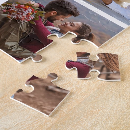 Wil je met me trouwen Fotocollage voorstel verrass Legpuzzel (Zijkant)