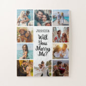 Wil je met me trouwen Fotocollage voorstel verrass Legpuzzel (Verticaal)
