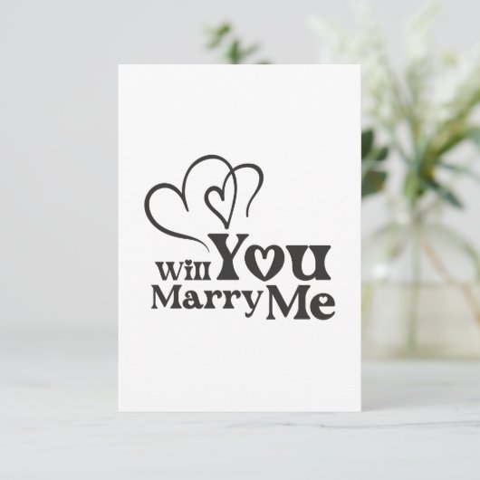 Wil je met me trouwen - Funny Wedding Proposal Bedankkaart (Staand voorkant)