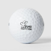 Wil je met me trouwen - Funny Wedding Proposal Golfballen (Voorkant)