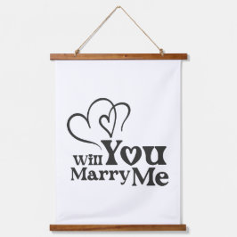 Wil je met me trouwen - Funny Wedding Proposal Hangend Wandkleed