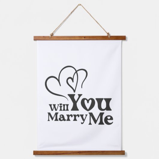 Wil je met me trouwen - Funny Wedding Proposal Hangend Wandkleed (Voorkant)