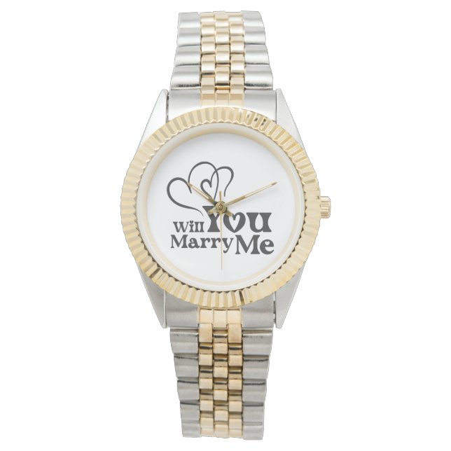 Wil je met me trouwen - Funny Wedding Proposal Horloge (Voorkant)