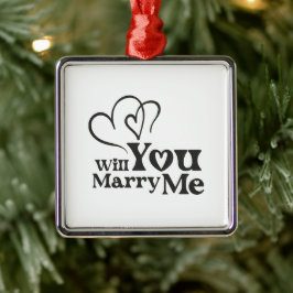 Wil je met me trouwen - Funny Wedding Proposal Metalen Ornament