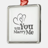 Wil je met me trouwen - Funny Wedding Proposal Metalen Ornament (Links)