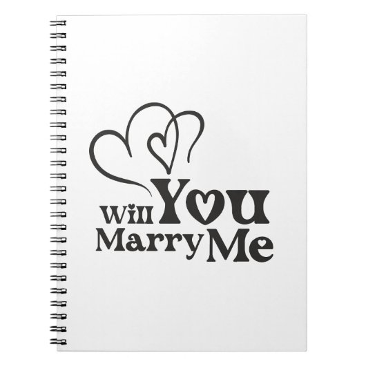 Wil je met me trouwen - Funny Wedding Proposal Notitieboek (Voorkant)