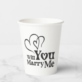 Wil je met me trouwen - Funny Wedding Proposal Papieren Bekers