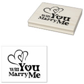 Wil je met me trouwen - Funny Wedding Proposal Rubberstempel (Gestempeld)