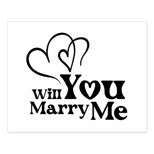 Wil je met me trouwen - Funny Wedding Proposal Rubberstempel (Afrduk)
