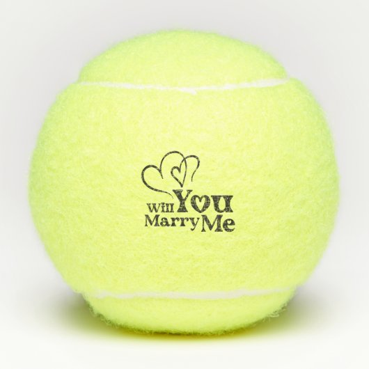 Wil je met me trouwen - Funny Wedding Proposal Tennisballen (Voorkant)