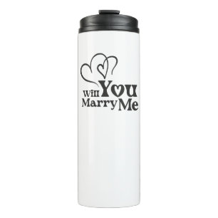 Wil je met me trouwen - Funny Wedding Proposal Thermosbeker