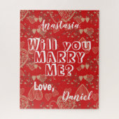 Wil je met me trouwen gepersonaliseerd huwelijksaa legpuzzel (Verticaal)