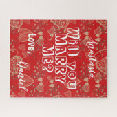 Wil je met me trouwen gepersonaliseerd huwelijksaa legpuzzel (Horizontaal)