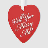 Wil je met me trouwen? Gepersonaliseerd Ornament (voorkant)