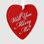 Wil je met me trouwen? Gepersonaliseerd Ornament (voorkant)