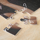 Wil je met me trouwen, gepersonaliseerd voorstel? legpuzzel (Zijkant)