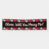Wil je met me trouwen, gepersonaliseerd voorstel spandoek (Horizontaal)