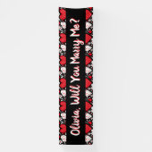 Wil je met me trouwen, gepersonaliseerd voorstel spandoek (Verticaal)