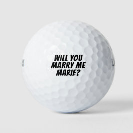 Wil je met me trouwen? golfballen