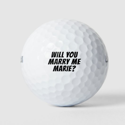 Wil je met me trouwen? golfballen (Voorkant)