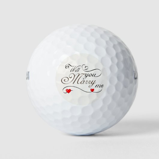 ***WIL JE MET ME TROUWEN*** GOLFBALLEN (Voorkant)