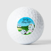 Wil je met me trouwen golfballen? golfballen (Voorkant)