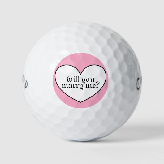Wil je met me trouwen? golfballen van dalDesignNZ (Voorkant)