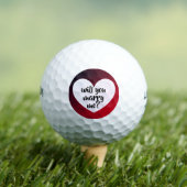 Wil je met me trouwen? golfballen van dalDesignNZ (Insitu Shirt)