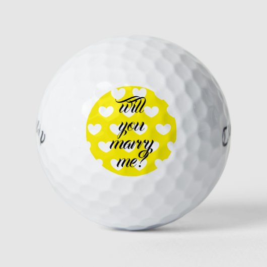 Wil je met me trouwen golfballen van dalDesignNZ (Voorkant)