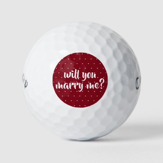 Wil je met me trouwen golfballen van dalDesignNZ (Voorkant)